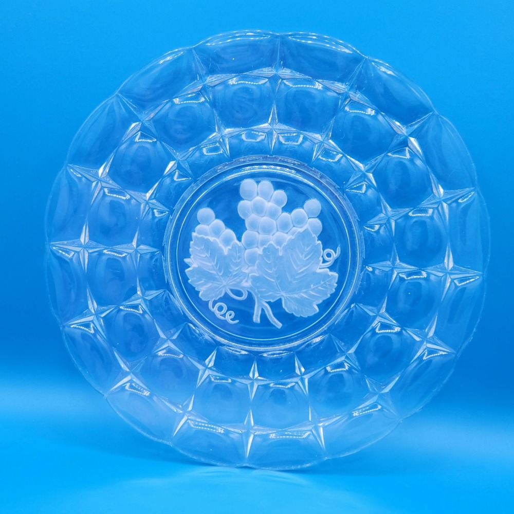 Vintage Indiana‎ Glass Constellation Pattern Platter Grapes 11"